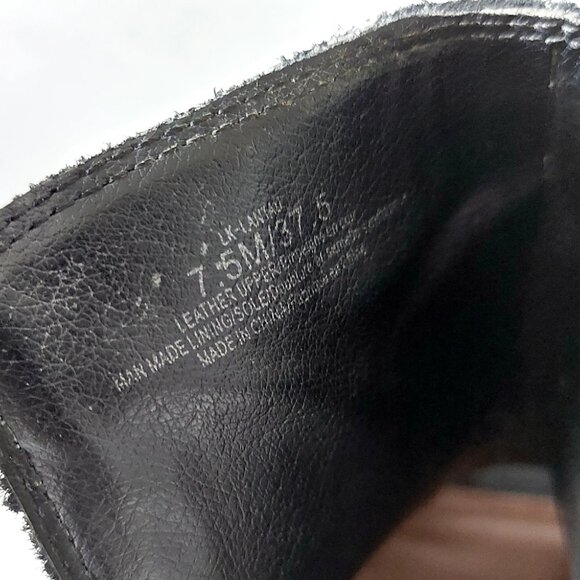 Lucky Brand Women Sandals Size 7.5 Black Open Slingback Peep Toe Comfy Booties - Picture 8 of 10